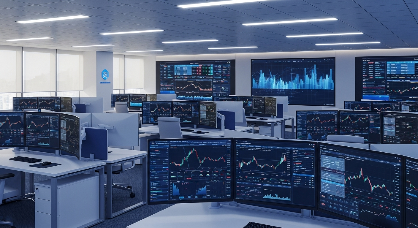 Collaborative investment team reviewing deal intelligence dashboards